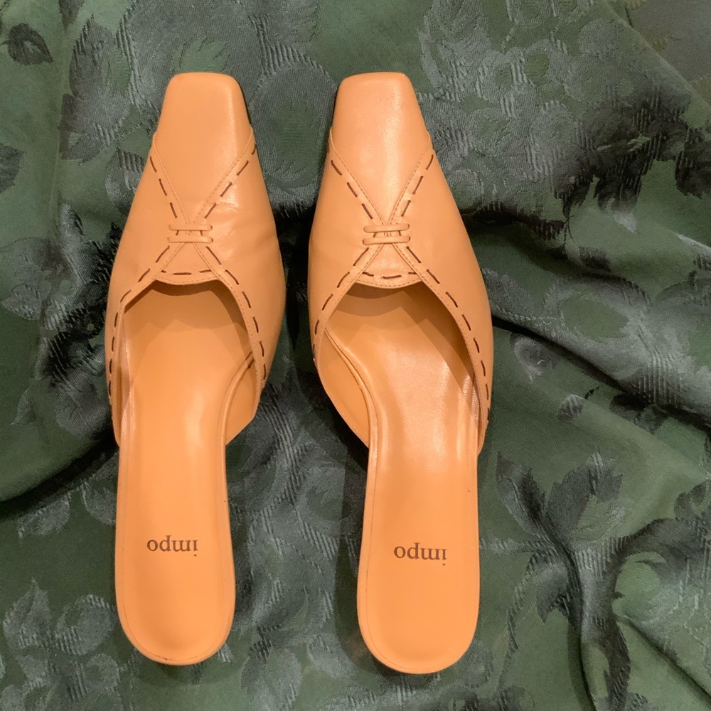Khaki mule lightly worn